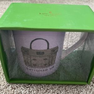 Kate spade Lennox mug buttoned up things we love new in box nib